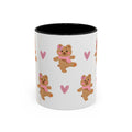 Cute Teddy Mug — Pink Hearts Accent Coffee Cup (11/15oz)